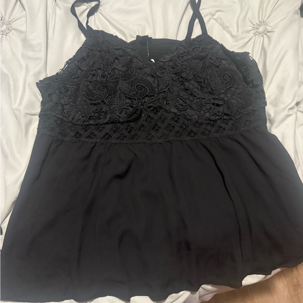 NWT Torrid Black Lace Camisole Top